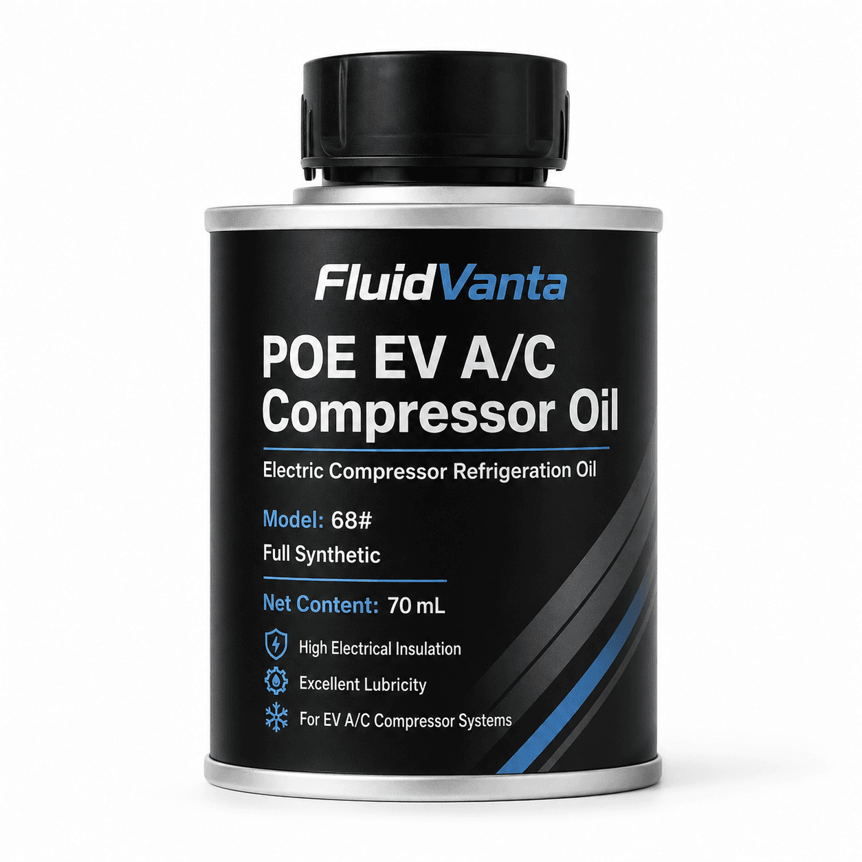 POE 68 EV A/C compressor oil product packaging view 1
