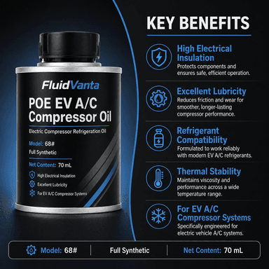 POE 68 EV A/C compressor oil product packaging view 4