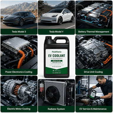 EV coolant for Tesla applications product packaging view 3