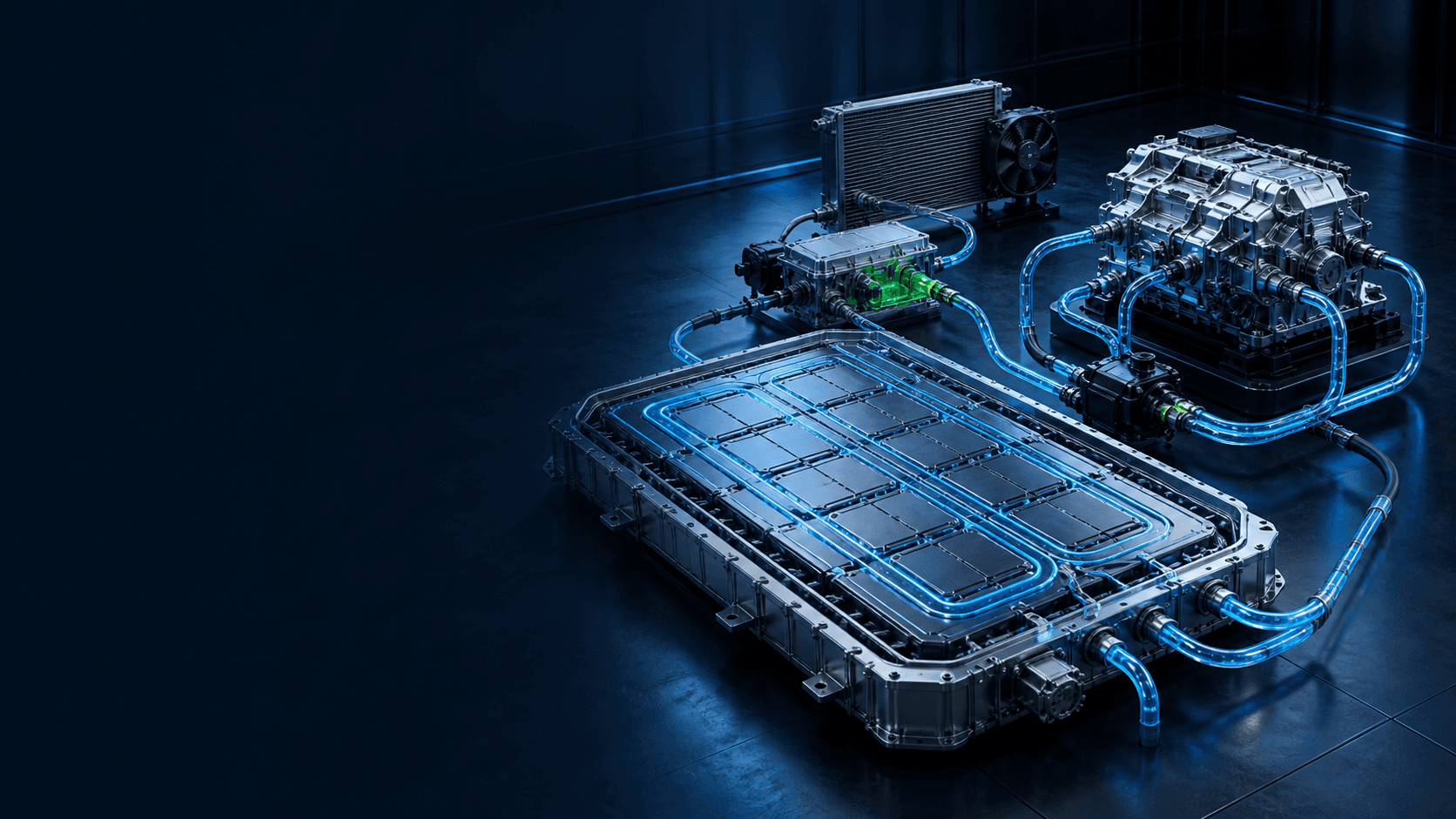 Electric vehicle thermal management and cooling circuit application scene