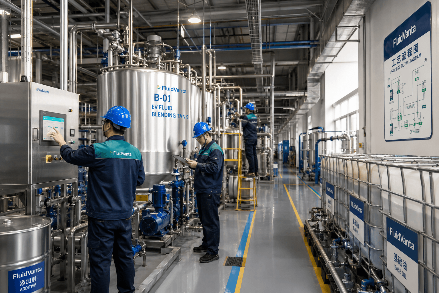 FluidVanta EV fluid blending line and process control