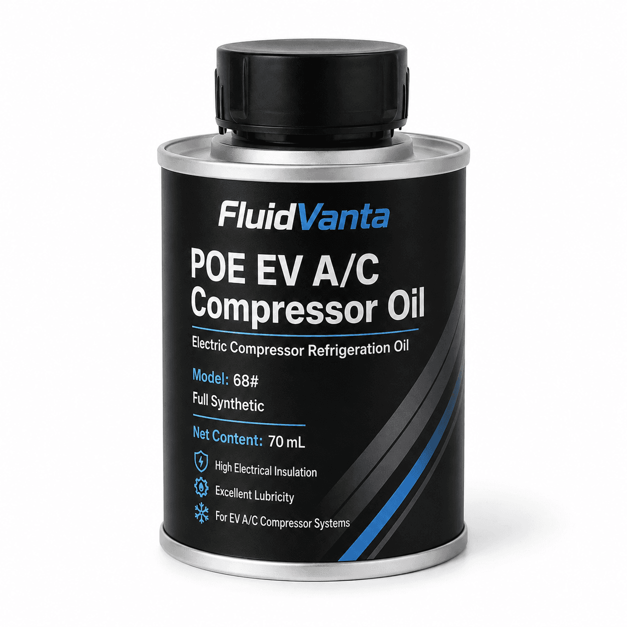 POE 68 EV A/C compressor oil product packaging view 2