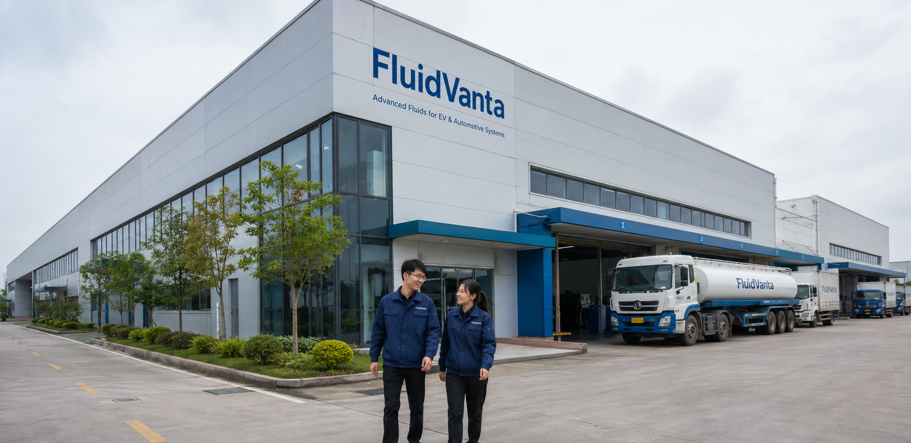 FluidVanta facility, logistics vehicles and site operations