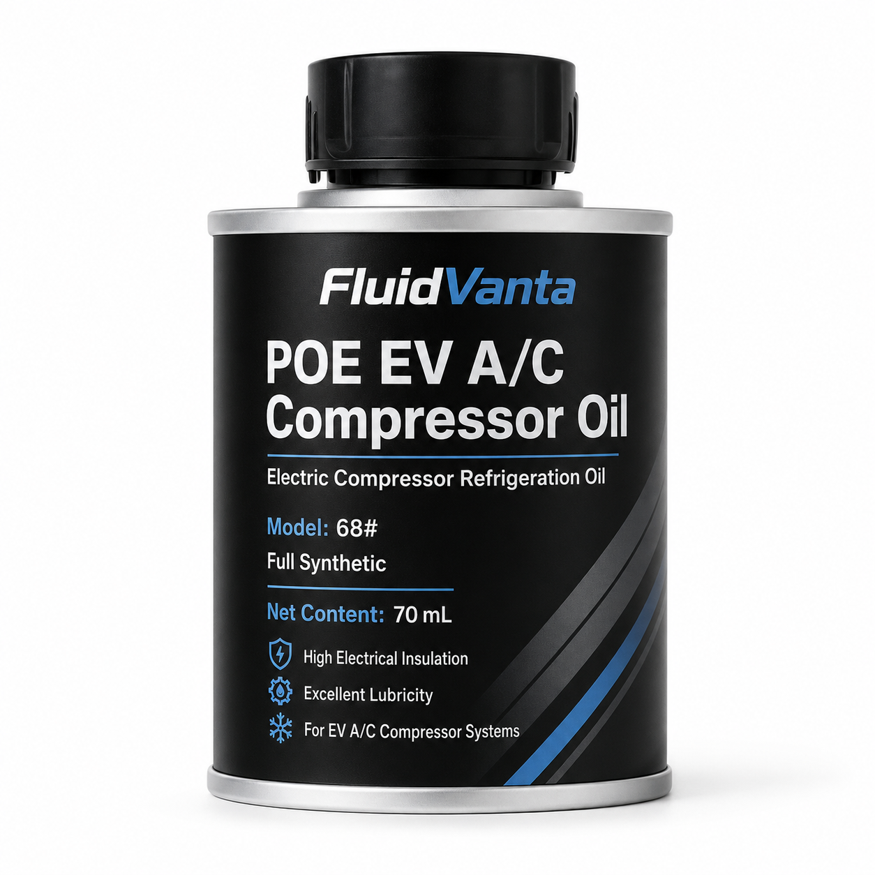 POE 68 EV A/C compressor oil product packaging view 1
