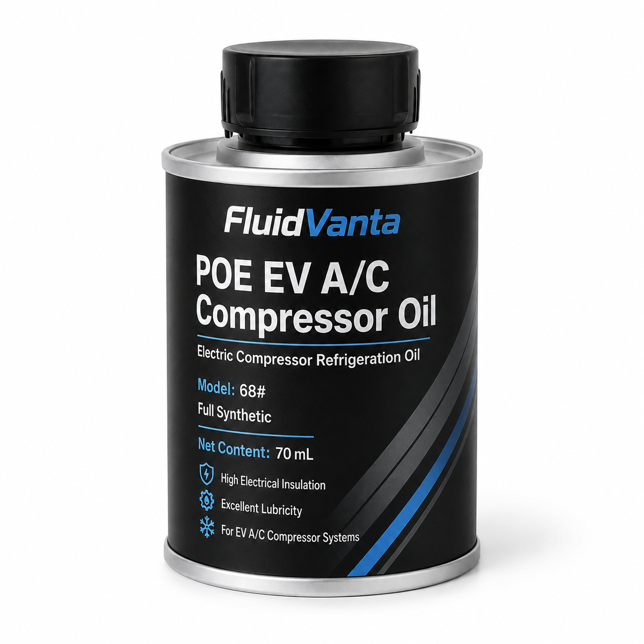 POE 68 EV A/C compressor oil product packaging view 2