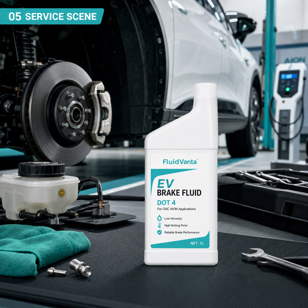 EV brake fluid DOT 4 GAC AION product packaging view 5