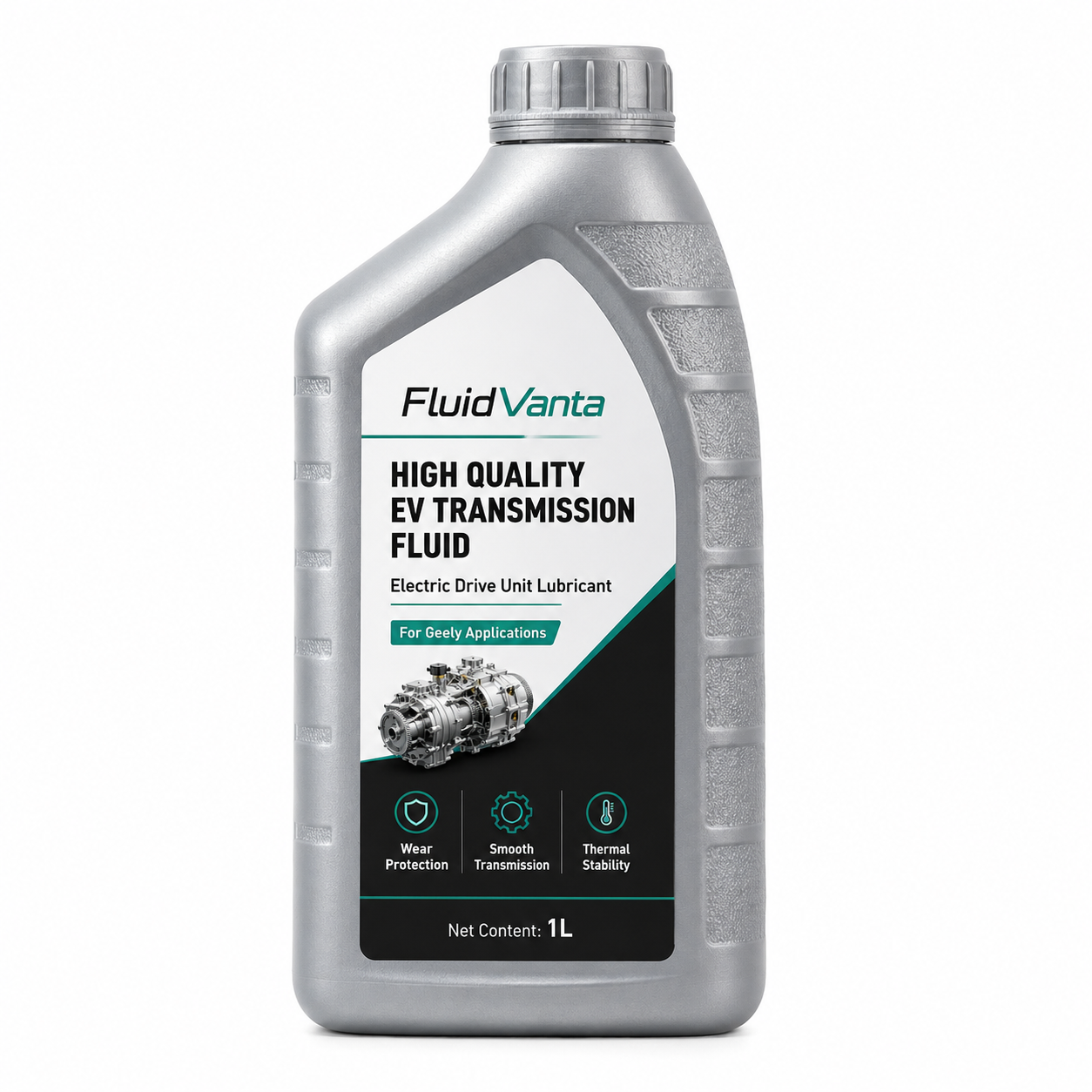 Geely EV transmission lubricant product packaging view 1