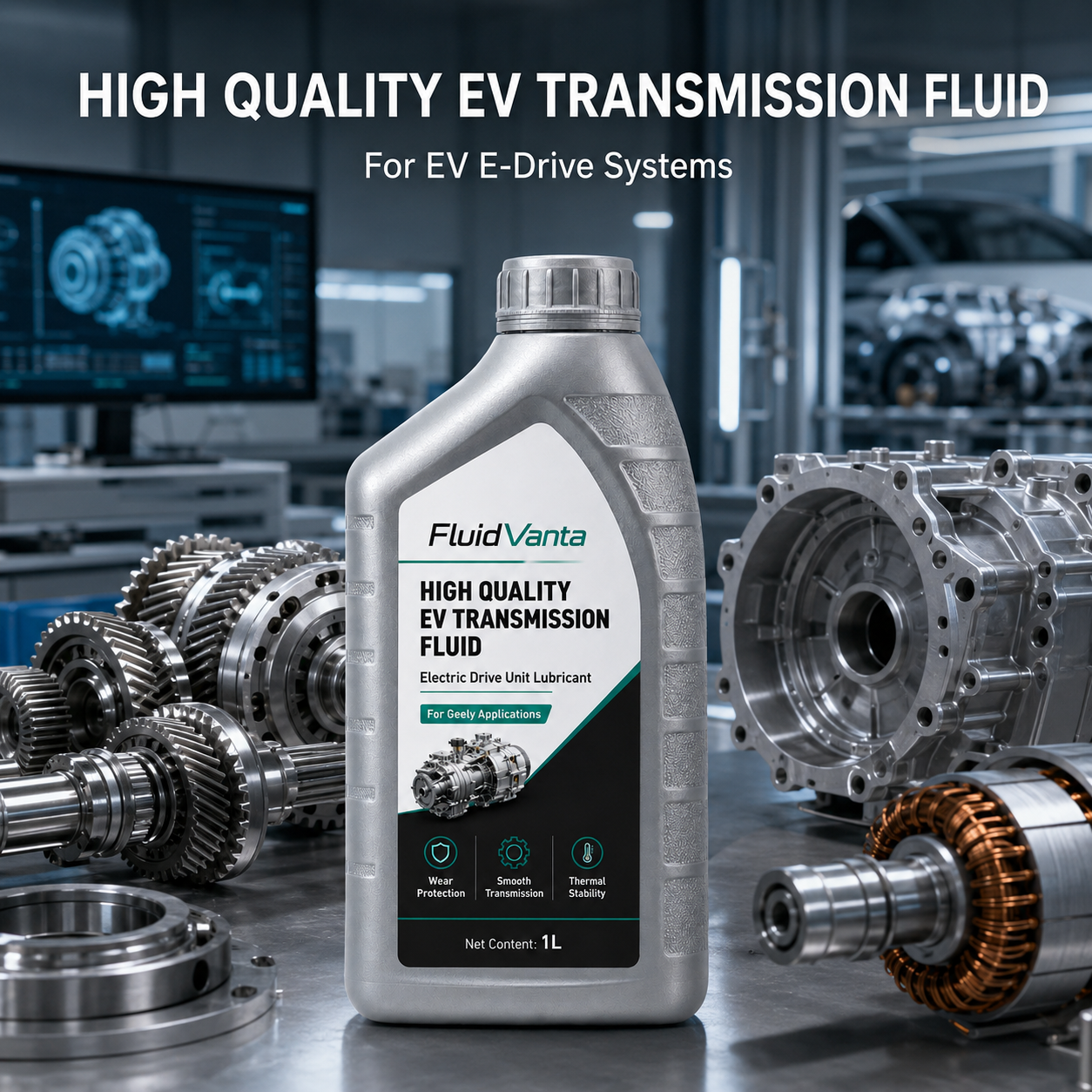 Geely EV transmission lubricant product packaging view 5