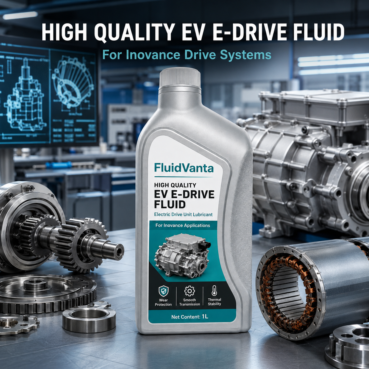 Inovance EV e-drive fluid product packaging view 5