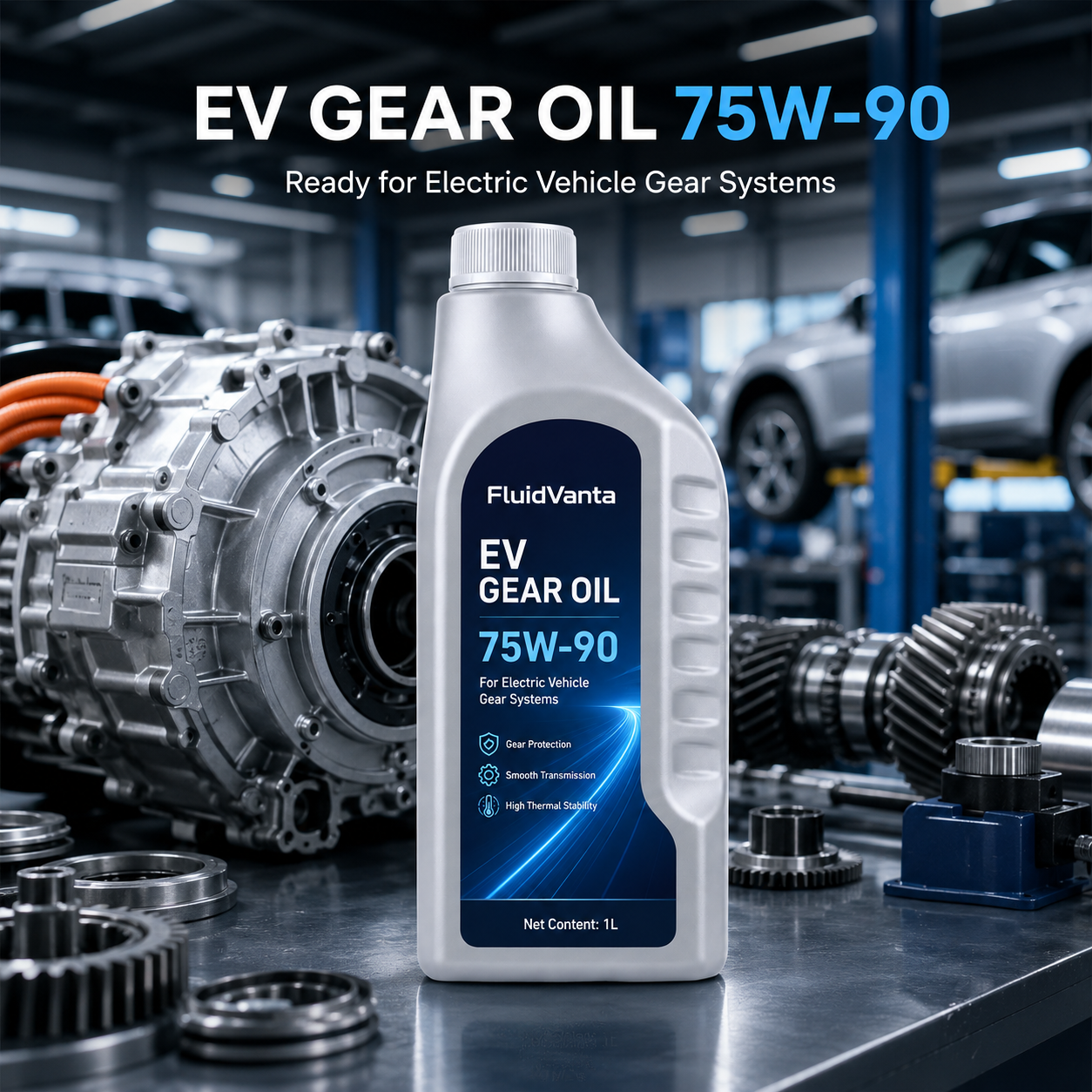 EV gear oil 75W-90 product packaging view 5
