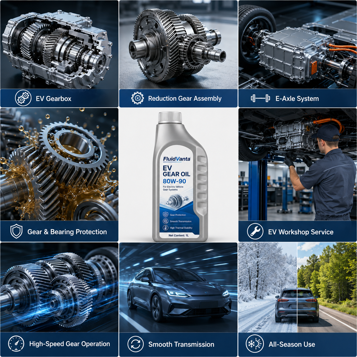 EV gear oil 80W-90 product packaging view 3