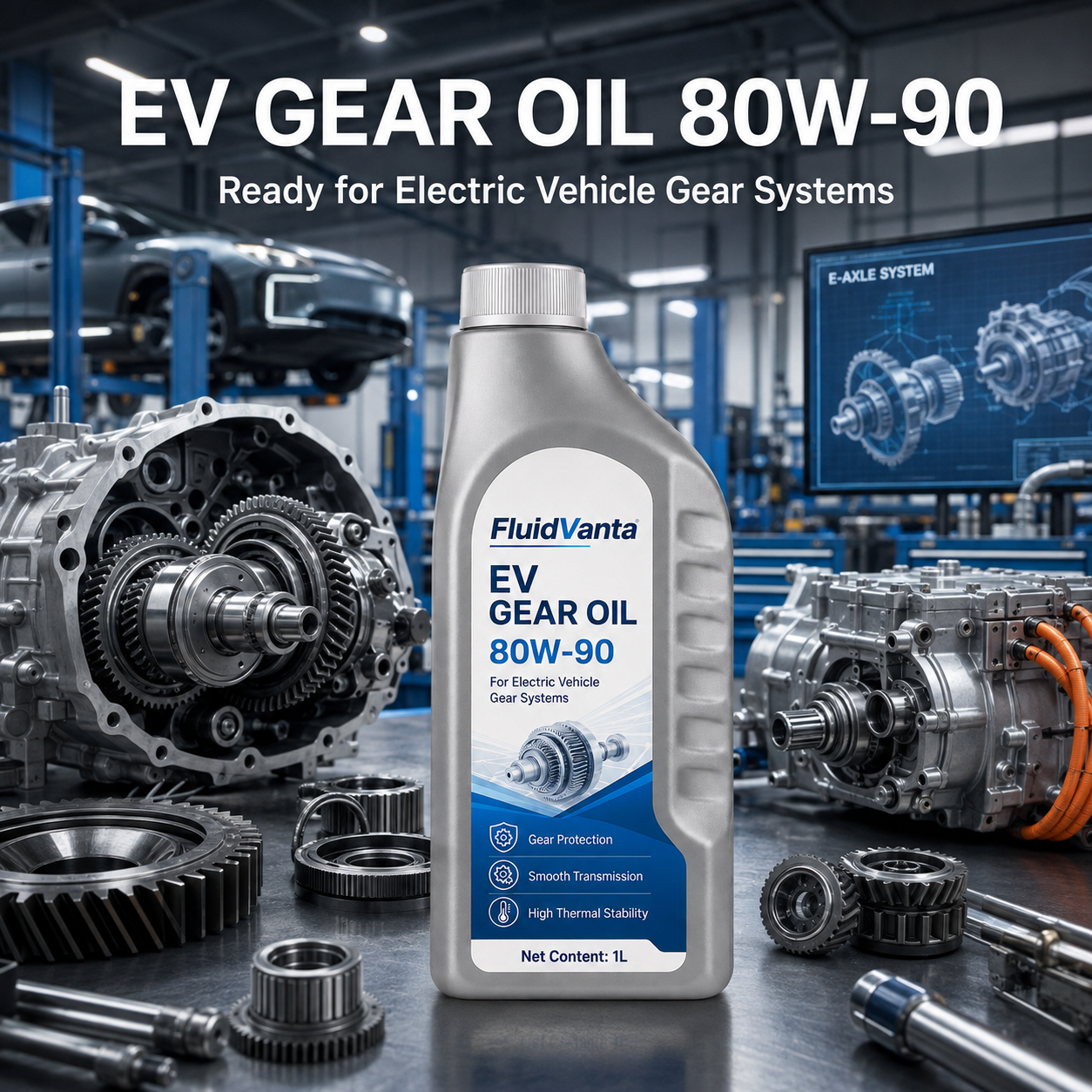 EV gear oil 80W-90 product packaging view 5
